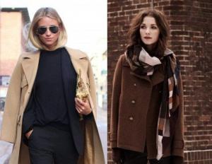 Коричневое женское пальто: с чем носить, фото Какого цвета берет сочетается с коричневым пальто